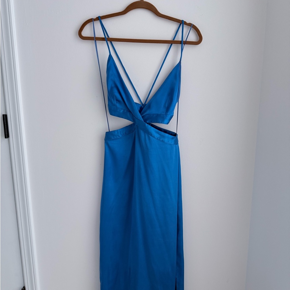 Zara Blue Backless Cocktail Sundress